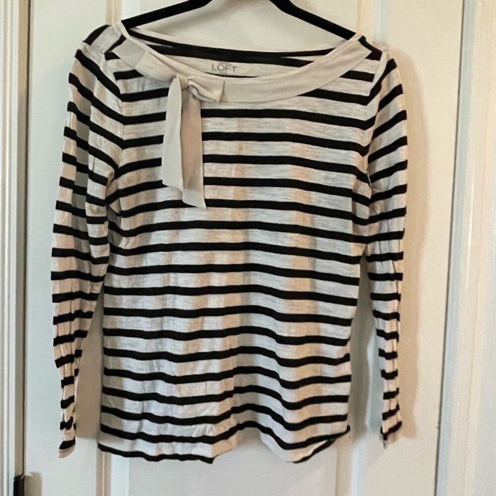 Loft boatneck top - Bow Detail - EUC - MP